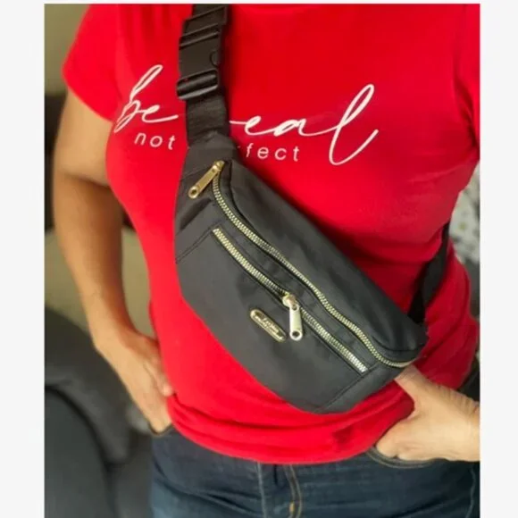 Black Fanny Pack,β Waist, Bum, Crossbody, Park Bag (NEW & SUPER CUTE!) - Picture 4 of 6